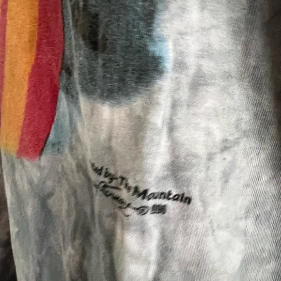 Vintage 90s The Mountain Native American T Shirt XL Blue Crewneck Craig Tennant - Picture 7 of 8